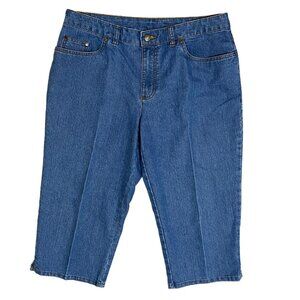Kim Rogers Capri Jeans 12P Blue Y2K French Girl‎ Minimalist Chic Boho Casual